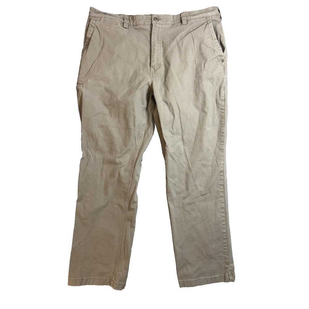 Duluth Trading Ballroom Flex Khakis Straight Leg‎ Men's Size 38x32 Beige
